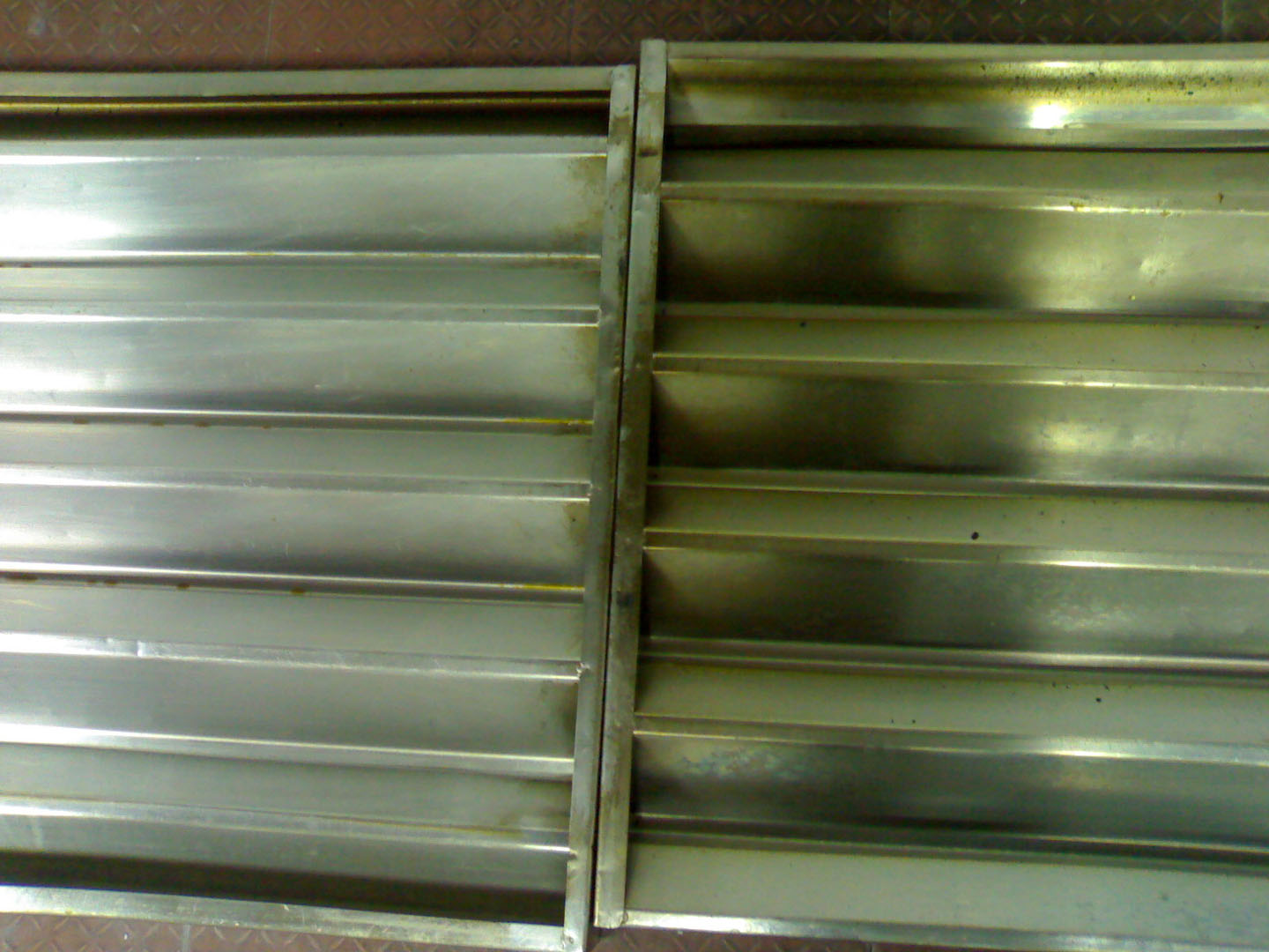 Two metal vents